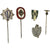 Original German WWII Bring Back Collection: Stick Pins, Tinnies, Insignia & Currency Original Items