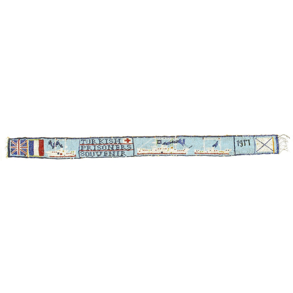 Original WWI Ottoman Empire Turkish Prisoner of War Souvenir Belt Dated 1917 Original Items