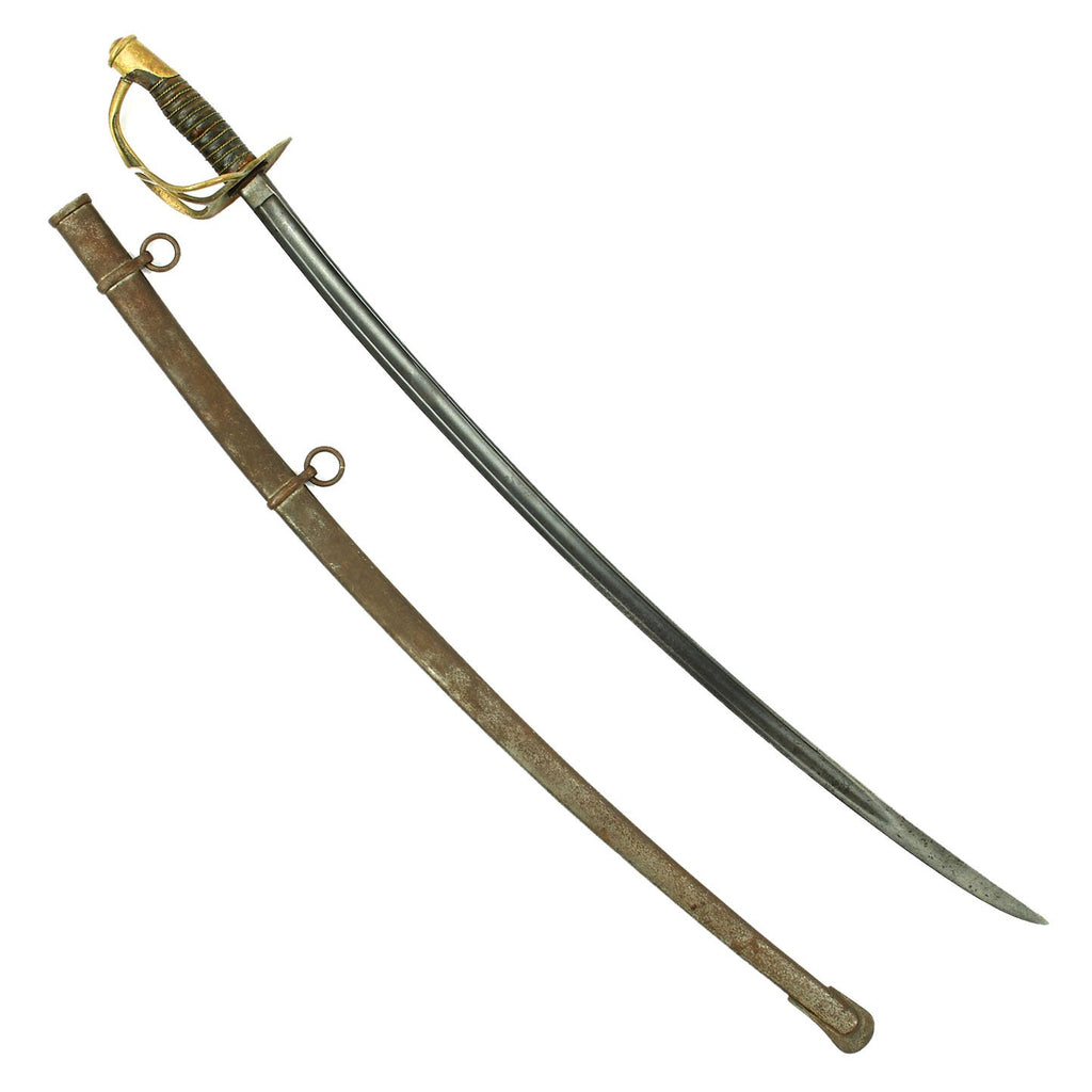 Original U.S Civil War Model 1860 Light Cavalry Saber with Steel Scabbard - dated 1864 Original Items