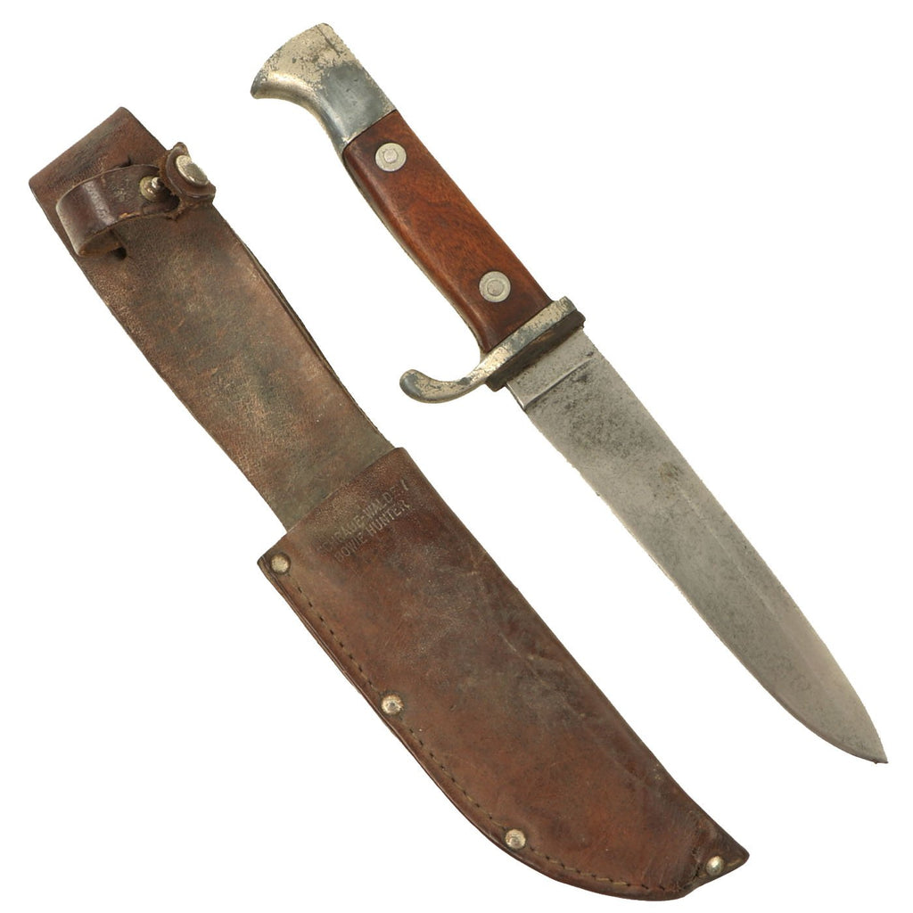 Original German WWII HJ Knife by Arthur Schüttelhofer & Co. Converted to Hunting Knife - RZM M7/13 Original Items