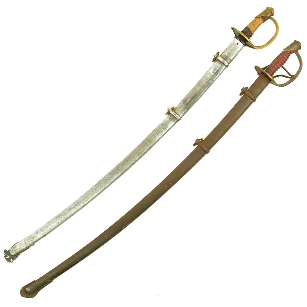 Original Set of Two U.S. Civil War Cavalry Sabers in Relic Condition - M1840 & M1860 Original Items