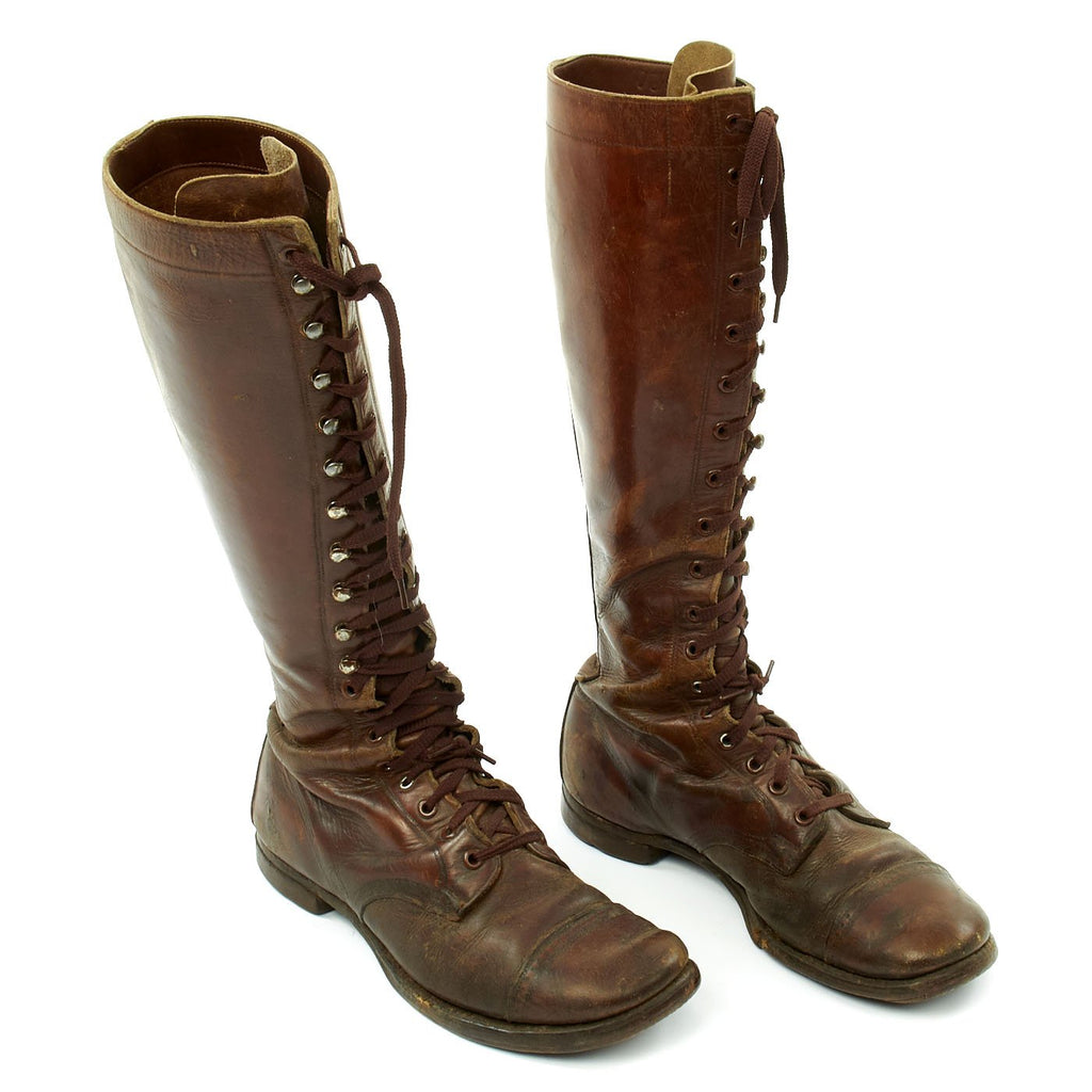 Original U.S. WWI Officer Leather High Boots Original Items