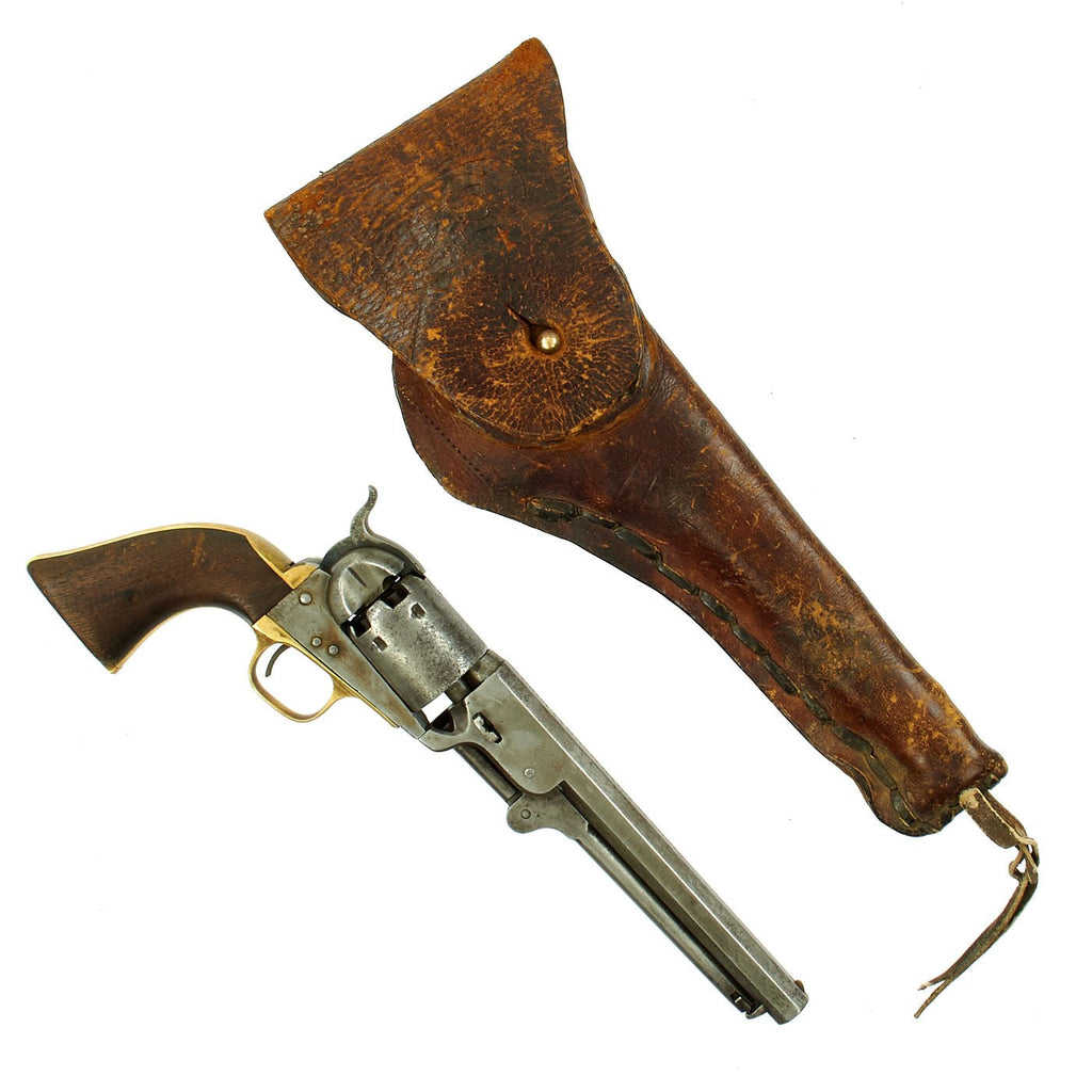 Original U.S. Civil War Colt 1851 Navy Percussion Revolver Made in 1862 with Holster - Serial No 119682 Original Items