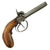 Original European Continental Double Barrel Percussion Overcoat Pistol - Circa 1840 Original Items