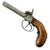 Original European Continental Double Barrel Percussion Overcoat Pistol - Circa 1840 Original Items