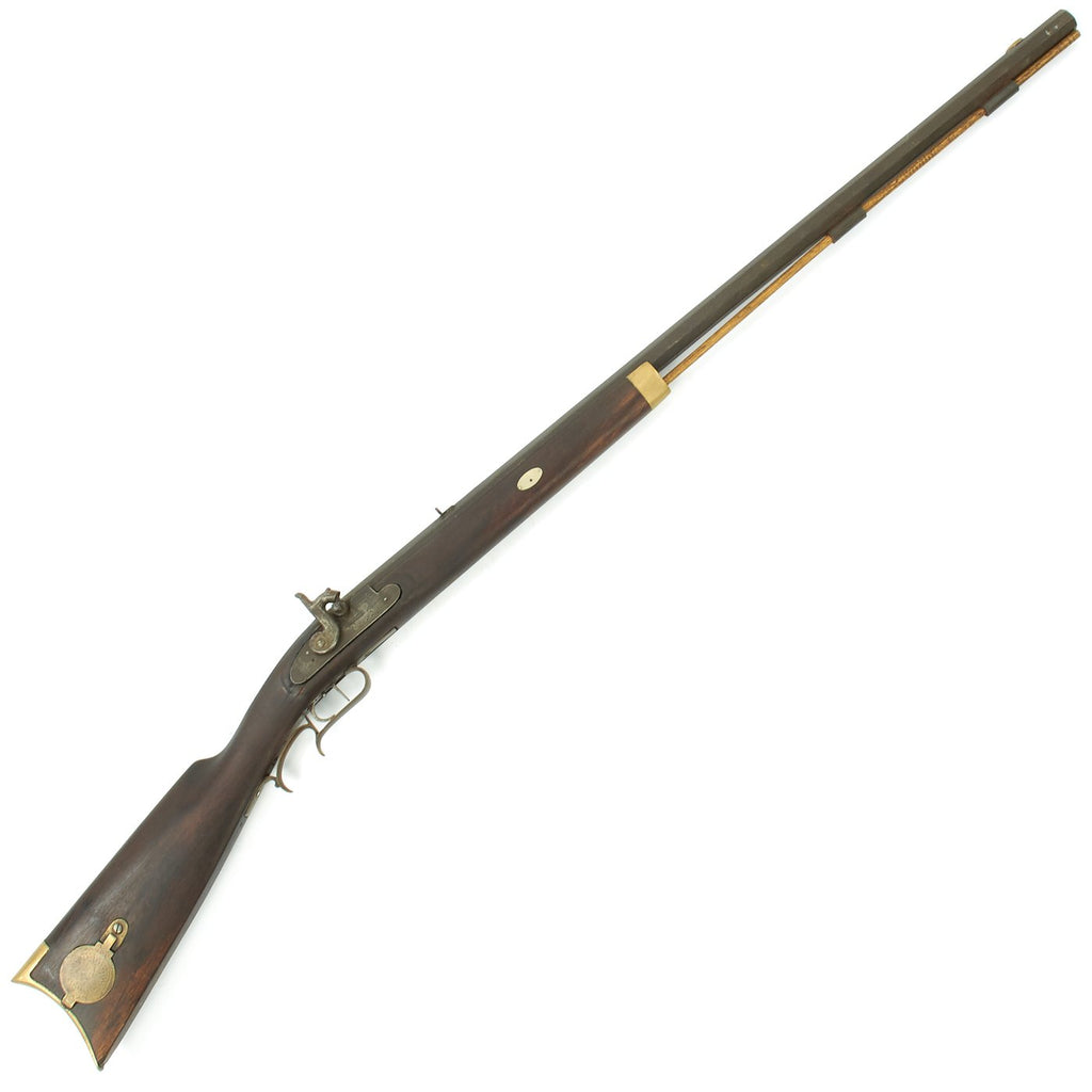 Original U.S. Kentucky Percussion Long Rifle by Riddle with Set Trigger and Cheek Rest circa 1840 Original Items