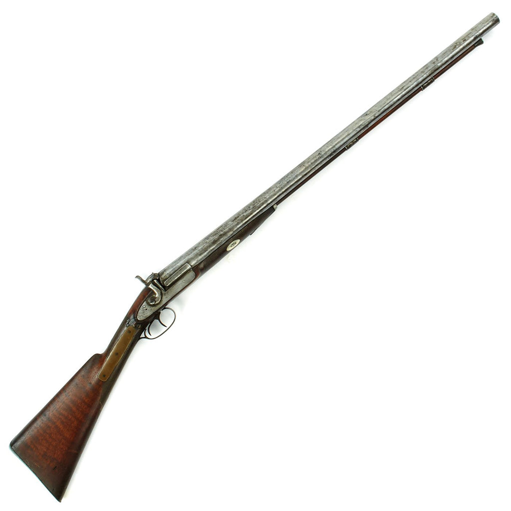 Original British Massive Double Barrel 6 Bore Percussion Shotgun with Liège Proofs - circa 1840 Original Items