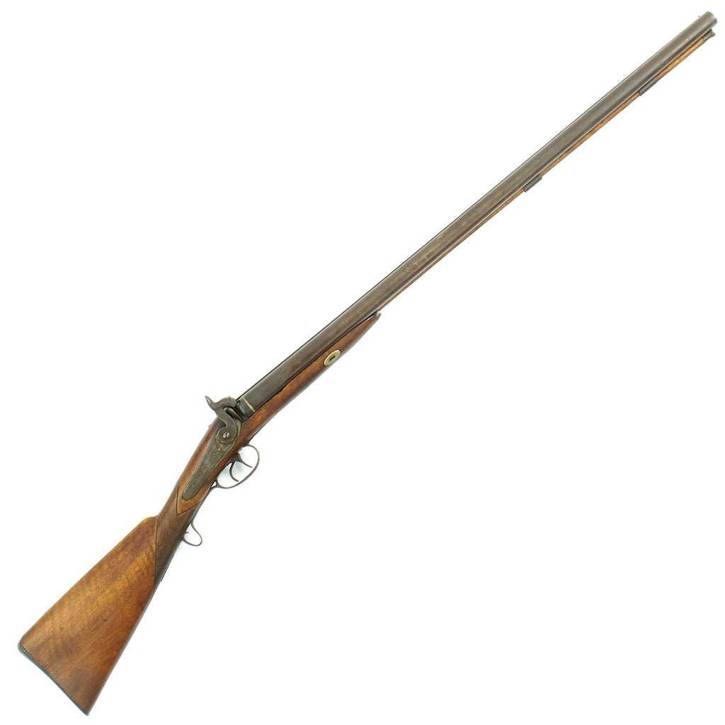 Original Belgian 12 bore Double Barrel Percussion Shotgun with Liège Proofs for U.S. Market c.1845 Original Items