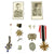 Original German WWII USGI Bring Back Grouping: Death Cards, Medals, Tinnies & Stick Pin Original Items