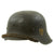 Original German WWII M42 Single Decal Army Heer Helmet with Size 57 Liner and Chinstrap - EF64 Original Items