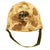 Original U.S. WWII M1 McCord Fixed Bale Helmet with USMC HBT Camouflage Cover and St. Clair Liner Original Items