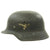Original German WWII M35 KIA Shot Through Single Decal Luftwaffe Helmet - Marked ET64 Original Items