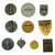 Original German WWII Tinnie Pin Collection - Set of 10 Original Items