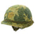 Original U.S. Vietnam War ARVN Rangers M1 Paratroop Helmet with Personalized Camouflage Cover Original Items