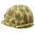 Original U.S. WWII / Korea 1945 USMC Named M1 McCord Rear Seam Helmet with HBT Camo Cover and Westinghouse Liner Original Items
