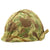 Original U.S. WWII / Korea 1945 USMC Named M1 McCord Rear Seam Helmet with HBT Camo Cover and Westinghouse Liner Original Items