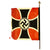 Original German WWII National Socialist State Veteran's Association Flag on Partial Flagpole - NSRKB Original Items