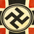 Original German WWII National Socialist State Veteran's Association Flag on Partial Flagpole - NSRKB Original Items