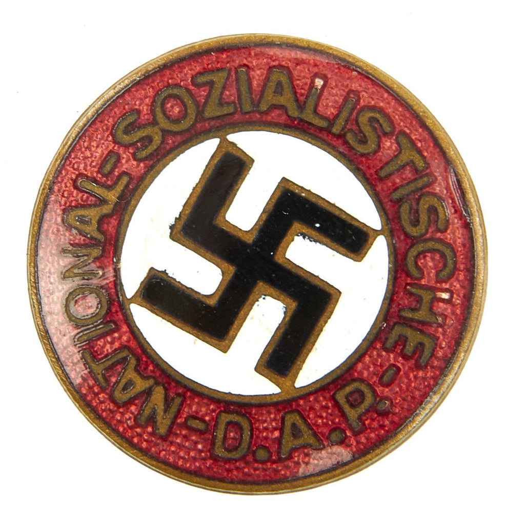 Original German WWII NSDAP Party Enamel Membership Badge Pin - RZM Marked Original Items