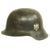 Original German WWII M42 Service Worn Single Decal Army Heer Helmet Shell - EF64 Original Items