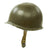 Original U.S. WWII Red Ball Express M1 McCord Fixed Bale Front Seam Helmet with Hawley Paper Liner Original Items