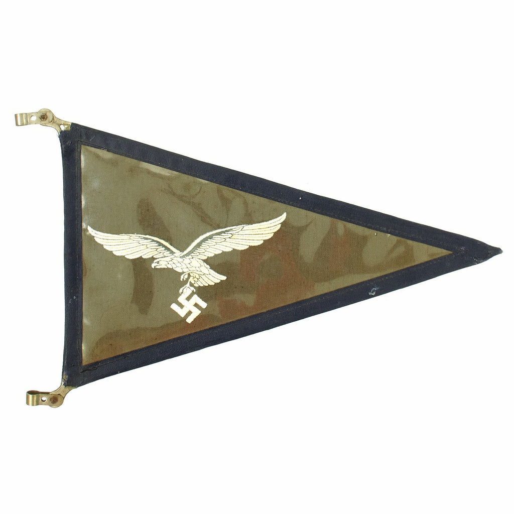 Original German WWII Luftwaffe Officer Vehicle Automobile Rigid Fender Pennant Flag Original Items