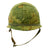 Original U.S. WWII Vietnam War M1 Peace Helmet with USMC Reversible Camouflage Cover Original Items