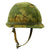 Original U.S. WWII Vietnam War M1 Peace Helmet with USMC Reversible Camouflage Cover Original Items