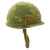 Original U.S. WWII Vietnam War M1 Peace Helmet with USMC Reversible Camouflage Cover Original Items