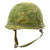 Original U.S. WWII Vietnam War M1 Peace Helmet with USMC Reversible Camouflage Cover Original Items