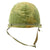 Original U.S. WWII Vietnam War M1 Peace Helmet with USMC Reversible Camouflage Cover Original Items