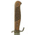 Original German WWII Ribbed Wood Handle Trench Fighting Knife with Customized Steel Boot Scabbard Original Items