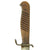 Original German WWII Ribbed Wood Handle Trench Fighting Knife with Customized Steel Boot Scabbard Original Items