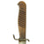 Original German WWII Ribbed Wood Handle Trench Fighting Knife with Customized Steel Boot Scabbard Original Items