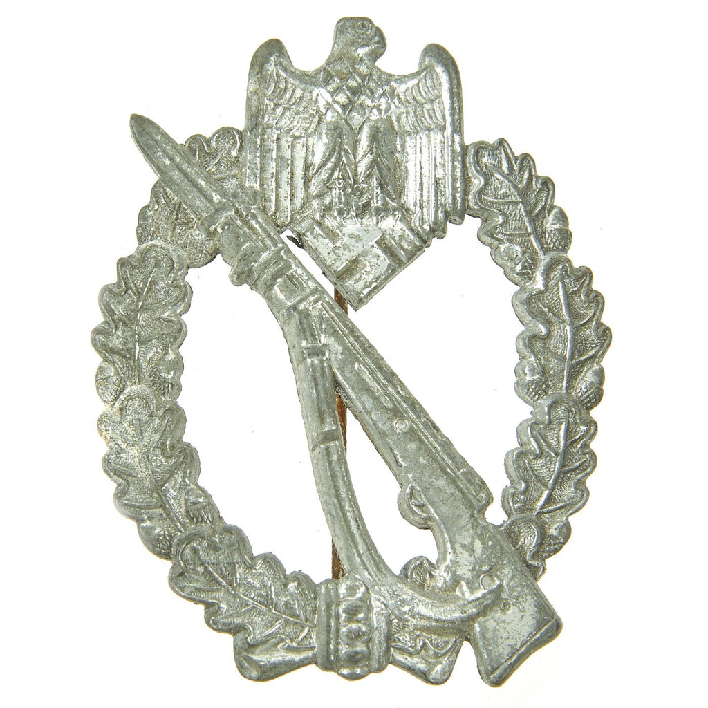 Original German WWII Silver Grade Infantry Assault Badge by Metal & Kunststoff of Gablonz Original Items