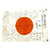 Original Japanese WWII Hand Painted Cloth Good Luck Flag - 41" x 29" Original Items