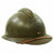 Original French WWII Named Model 1926 Adrian Helmet with RF Air Force Badge and Chinstrap - L’Armee de L’Air Original Items
