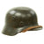 Original German WWII Army Heer M40 Single Decal Steel Helmet with Size 55 Liner - Q62 Original Items