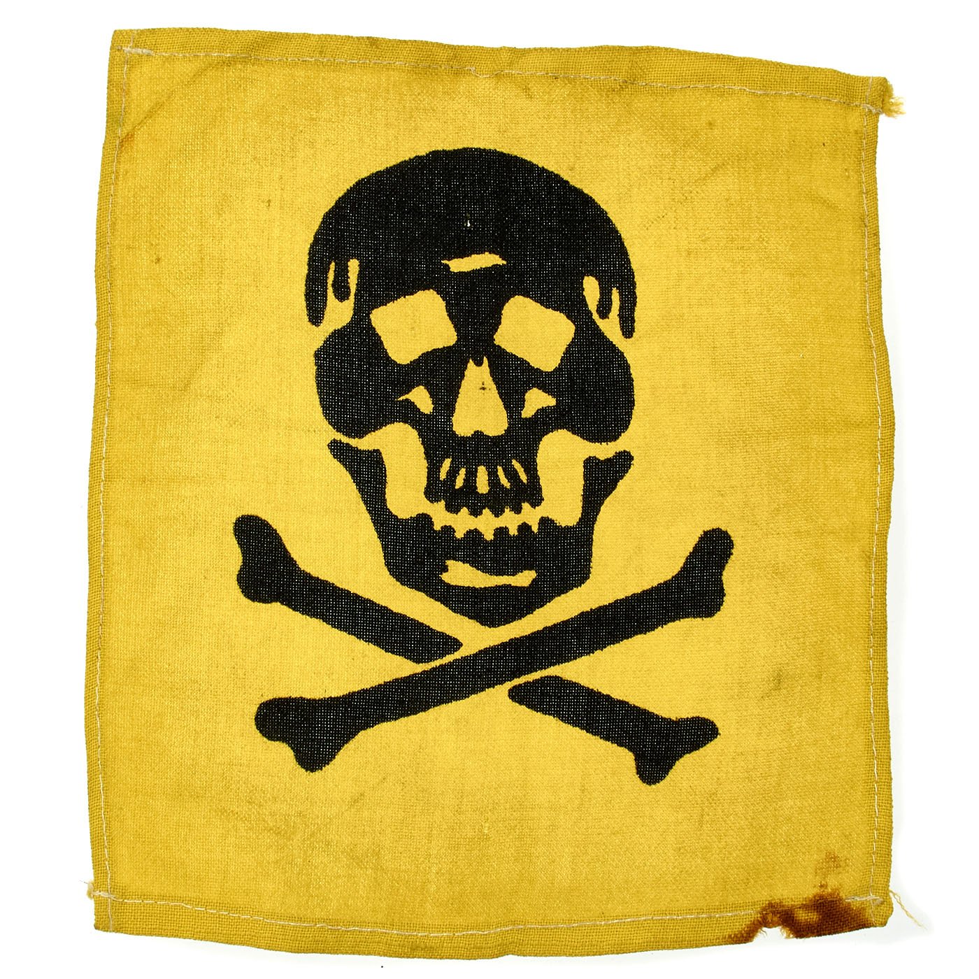 Original German WWII Pioneer Mine or Poison Gas Warning Large Flag