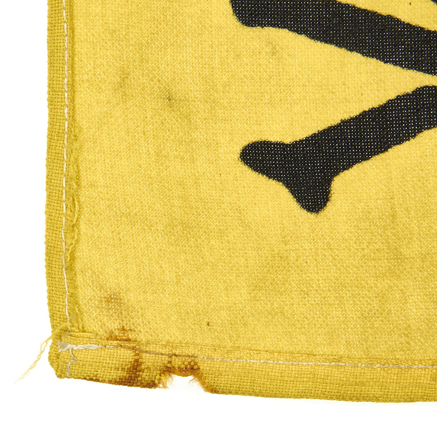 Original German WWII Pioneer Mine or Poison Gas Warning Large Flag