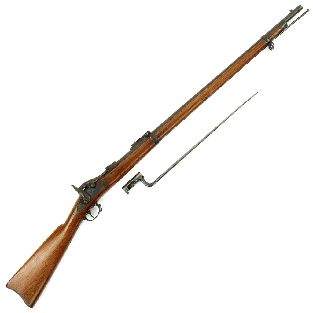 Original U.S. Springfield Trapdoor Model 1884 Rifle with Standard Ram Rod and Bayonet made in 1889 - Serial 460433 Original Items