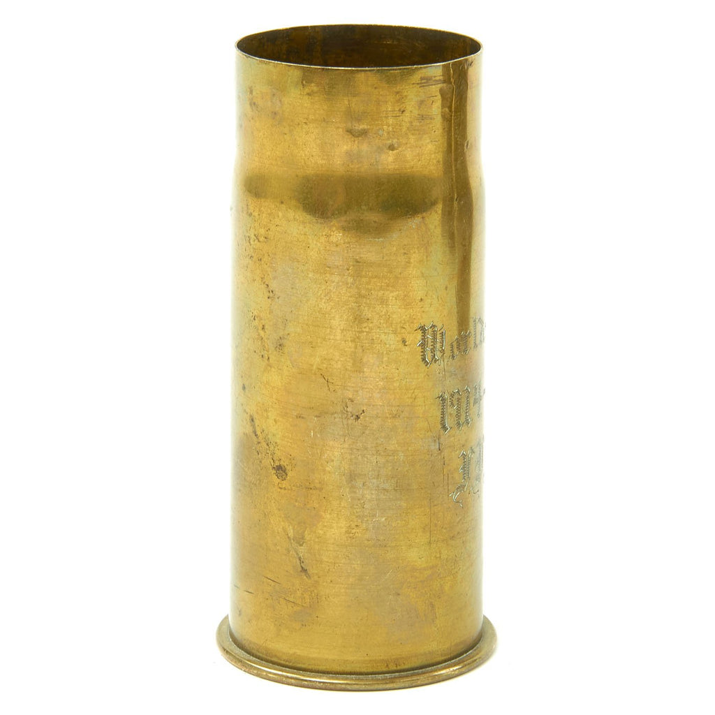Original WWI Trench Art Engraved French Artillery Shells - German, Fre ...