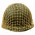 Original U.S. WWII 1941 M1 McCord Front Seam Fixed Bale Helmet with Net and Seaman Paper Co Liner Original Items
