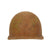 Original U.S. WWII Early 1942 M1 McCord Front Seam Fixed Bale Helmet With Painted Captain Bars and Rare Camouflage Paint Original Items