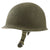 Original U.S. WWII Late War M1 Schlueter Rear Seam Helmet with Seaman Paper Co. Liner Original Items