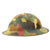 Original U.S. WWI M1917 Doughboy Helmet with Vibrant Multi-Color Camouflage Paint Original Items