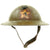 Original WWI U.S. Marine Corps 1st Battalion 5th Marines M1917 Doughboy Helmet with Textured Paint - 2nd Division Original Items