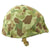 Original U.S. WWII 1943 M1 McCord Fixed Bale Helmet with USMC HBT Camo Cover and Westinghouse Liner Original Items