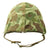 Original U.S. WWII 1943 M1 McCord Fixed Bale Helmet with USMC HBT Camo Cover and Westinghouse Liner Original Items
