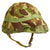Original U.S. WWII 1942 McCord Front Seam Fixed Bale M1 Helmet with USMC Mosquito Net Cover Original Items